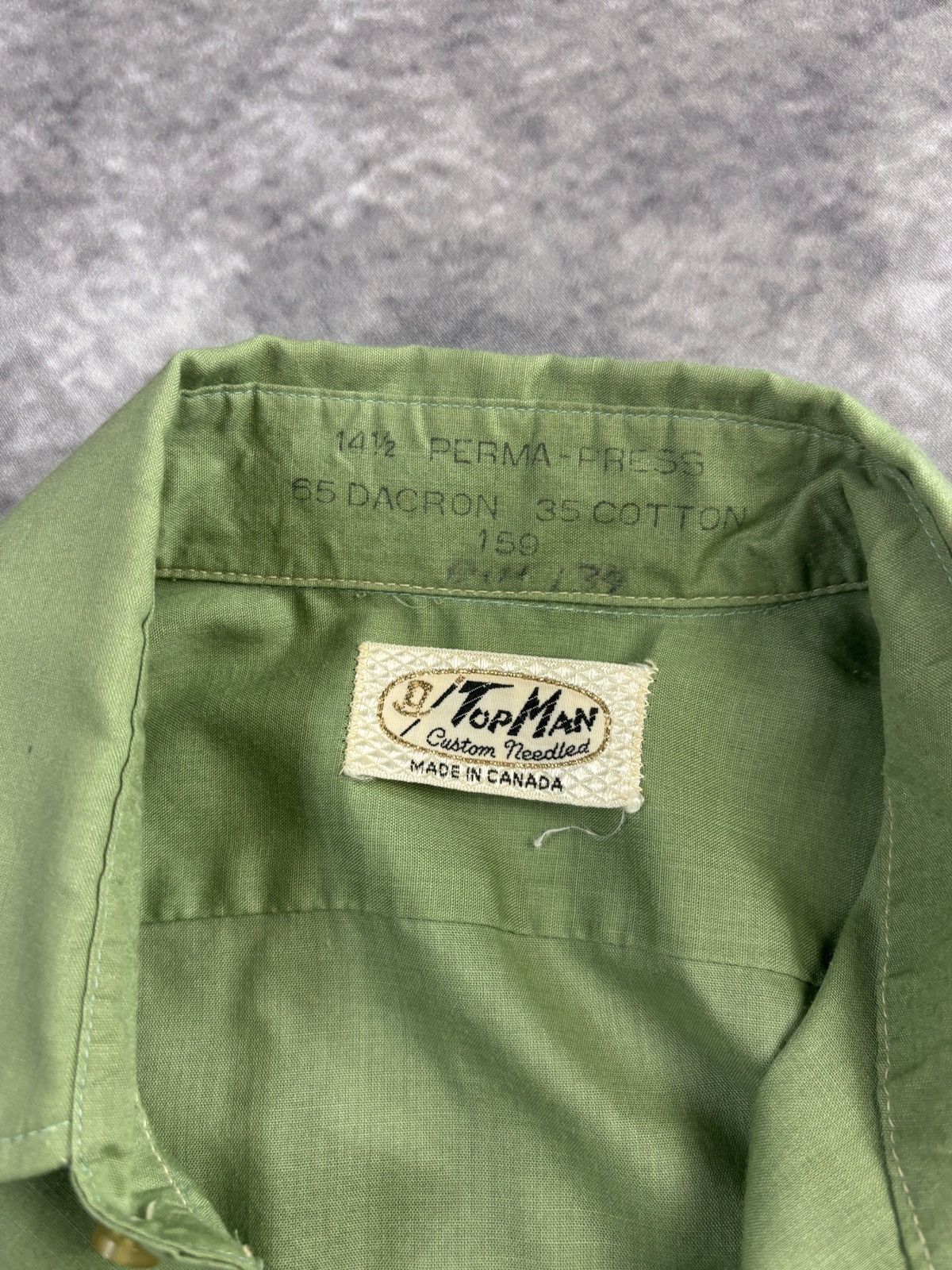 Vintage 1960s Vintage Shortsleeve Shirt PermaPress Work Camp Bowling Size US S / EU 44-46 / 1 - 7 Thumbnail