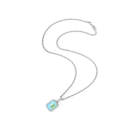 Other Vintage square frame pendant necklace Size ONE SIZE - 4 Thumbnail