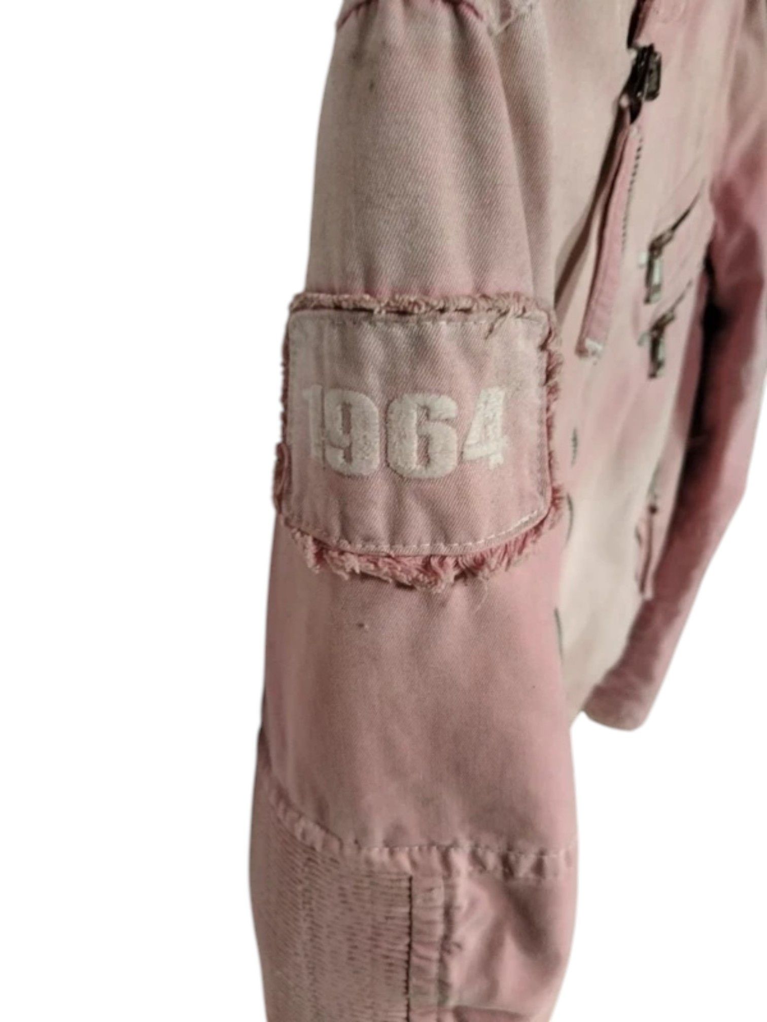 Dsquared2 Dsquared² Distressed Pink Moto Jacket with 1964 Patch Size US S / EU 44-46 / 1 - 4 Thumbnail