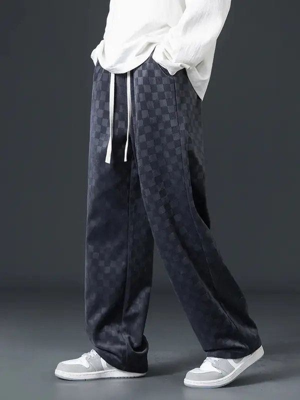 Japanese Brand Mibuki x Hanai Elastic Plaid Sweatpant Size US 34 / EU 50 - 2 Thumbnail