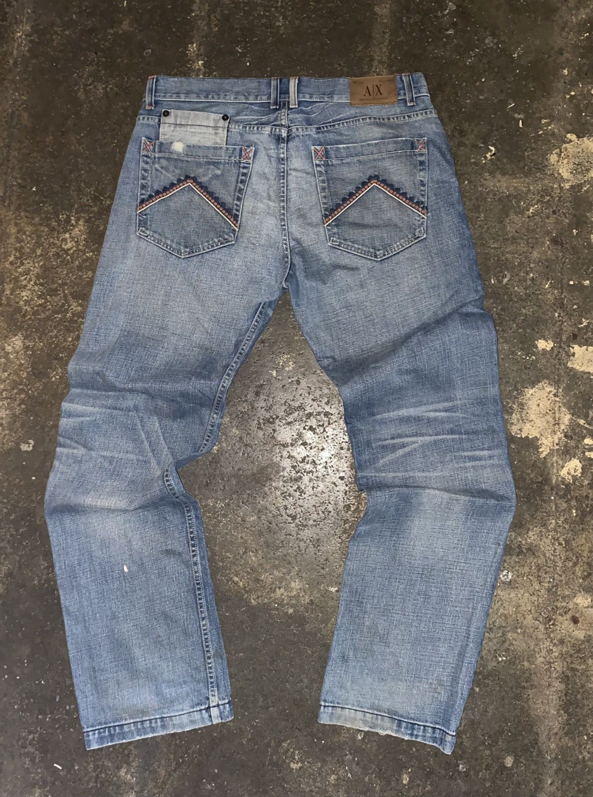 Armani Exchange Armani Exchange Denim Blue Jeans Pants Made USA Distressed Size US 36 / EU 52 - 3 Thumbnail