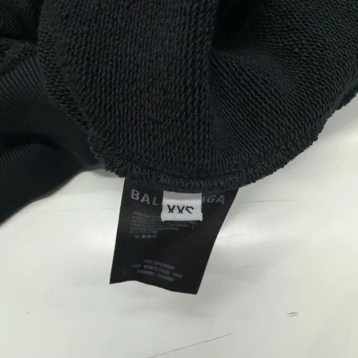 Balenciaga Balenciaga Men's Black Hooded Sweatshirt 0079-2507 Size US XXS / EU 40 - 5 Thumbnail
