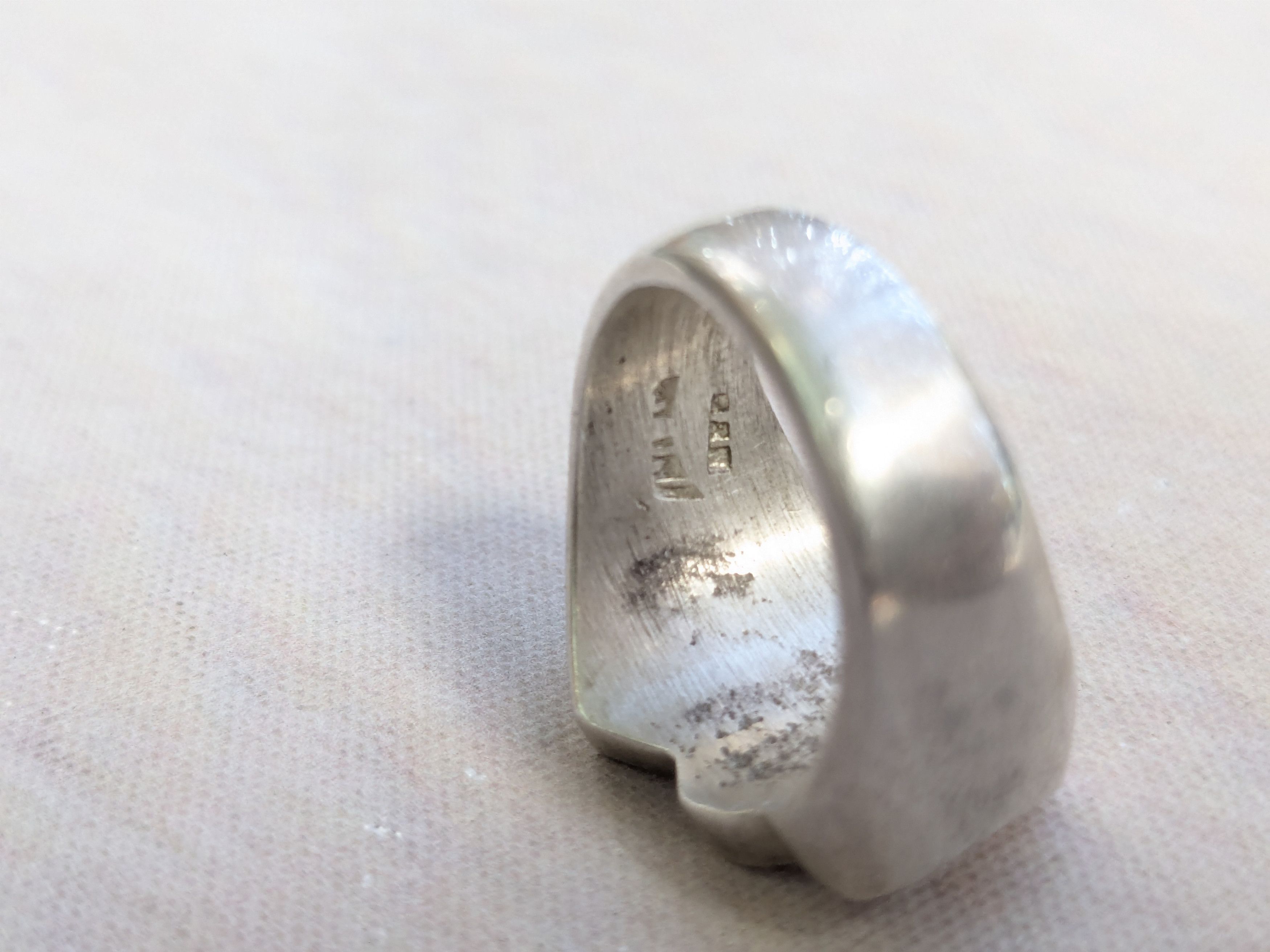 Jewelry Vintage Sterling Silver Ring Hearts 7.75 Taxco Mexico Size ONE SIZE - 7 Thumbnail
