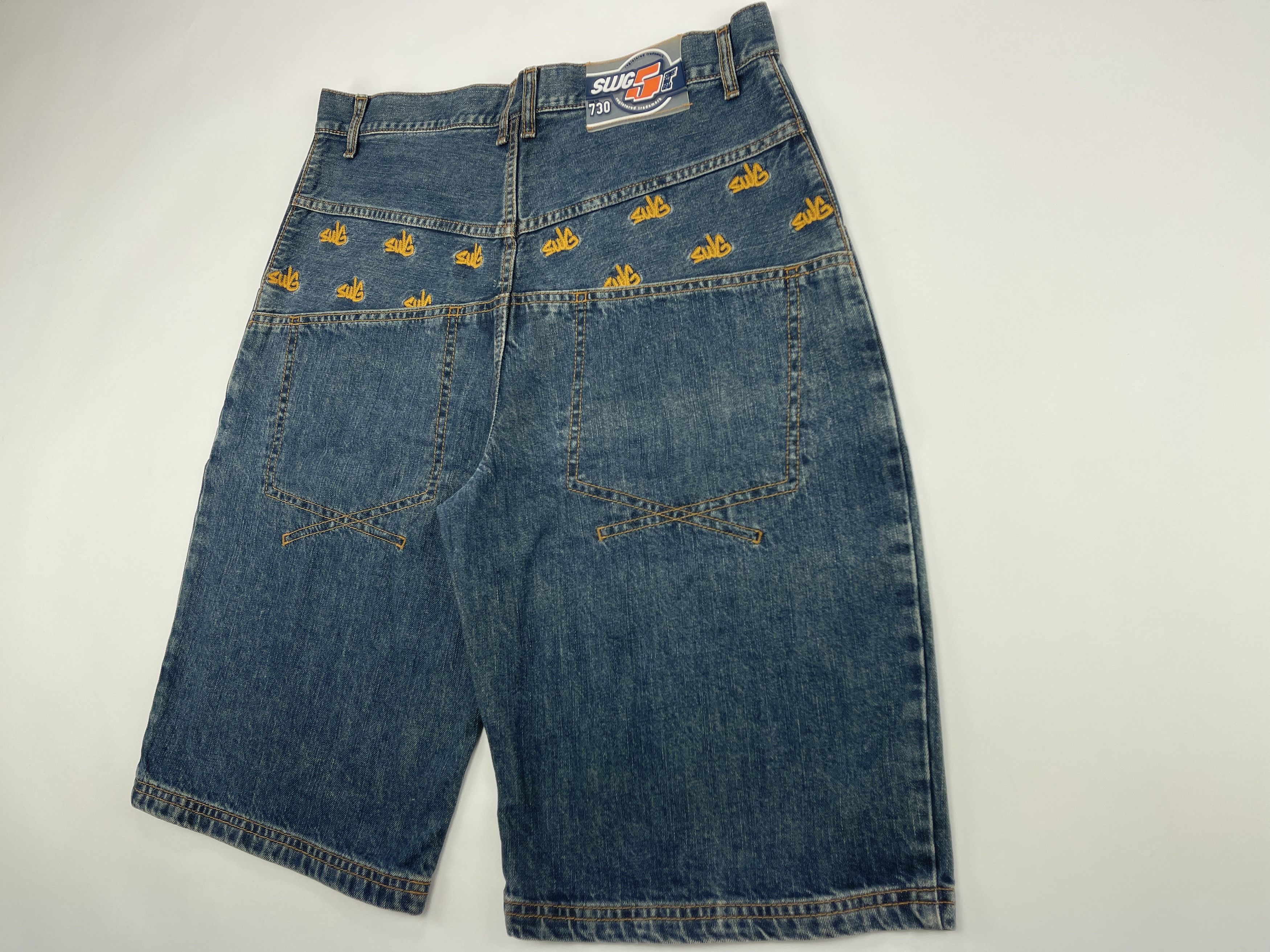 Vintage SWG Street War Gear jeans shorts vintage hip hop 90s size 32 Size US 32 / EU 48 - 4 Thumbnail