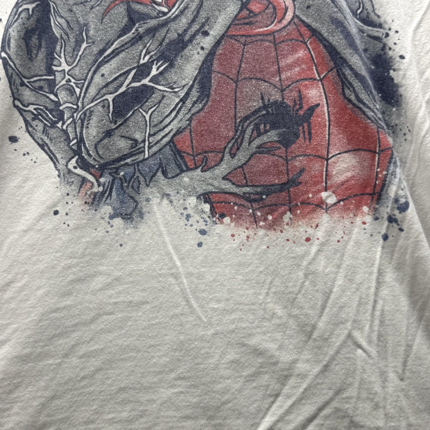 Tultex Tultex Mens L White Spider-Man Venom Graphic Tee Marvel Villains Crewneck Shirt Size US L / EU 52-54 / 3 - 5 Thumbnail