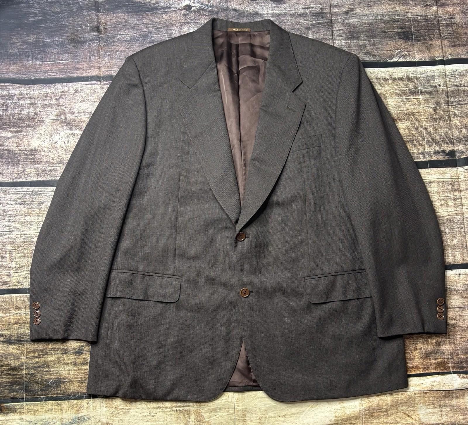 Ermenegildo Zegna Ermenegildo Zegna Blazer Jacket Brown Super 100s Wool Italy Size 48R - 1 Thumbnail