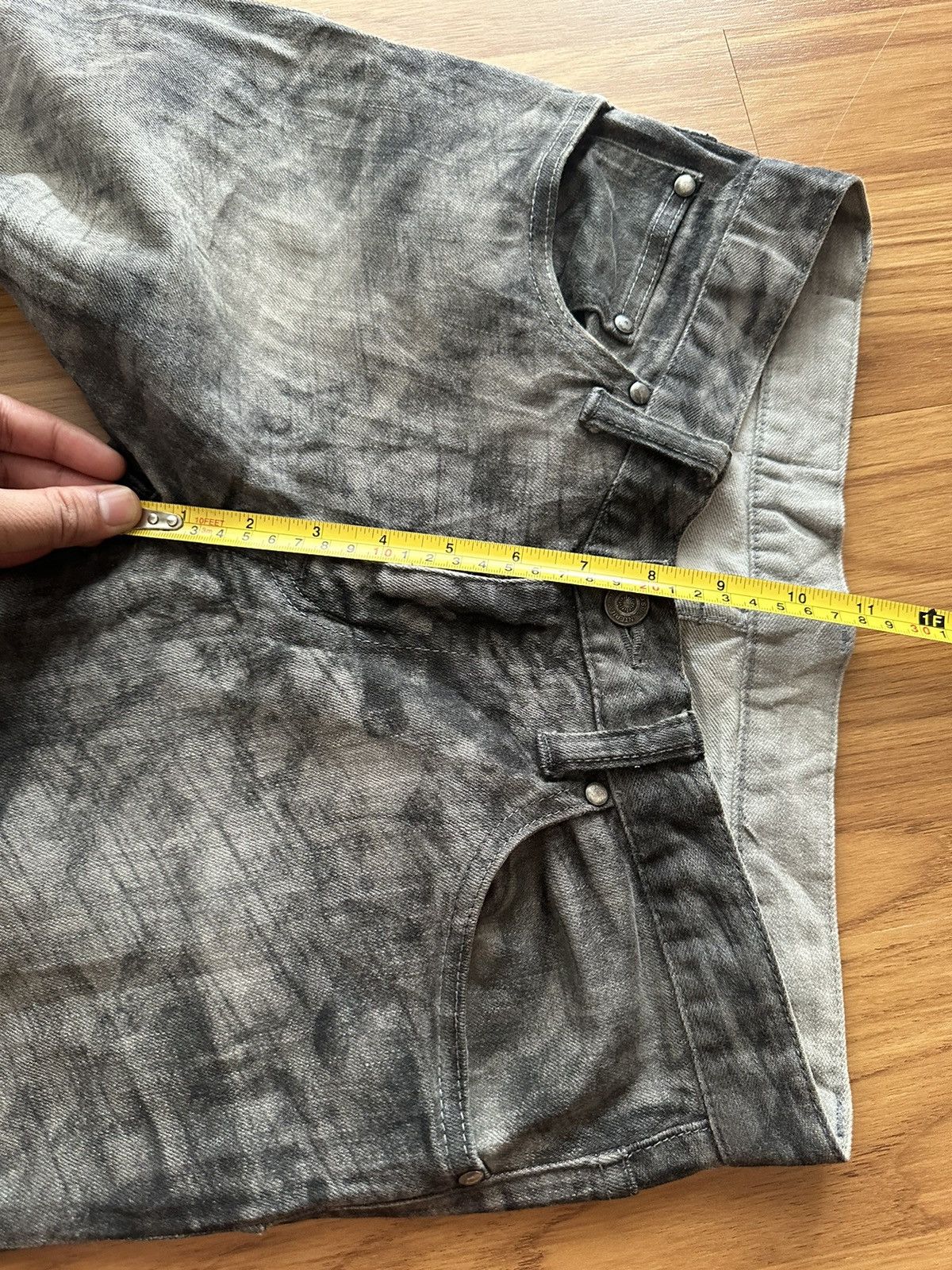 Le Grande Bleu (L.G.B.) Tornado Mart Japan Flare Mud Wash Denim Pant Size US 30 / EU 46 - 20 Thumbnail