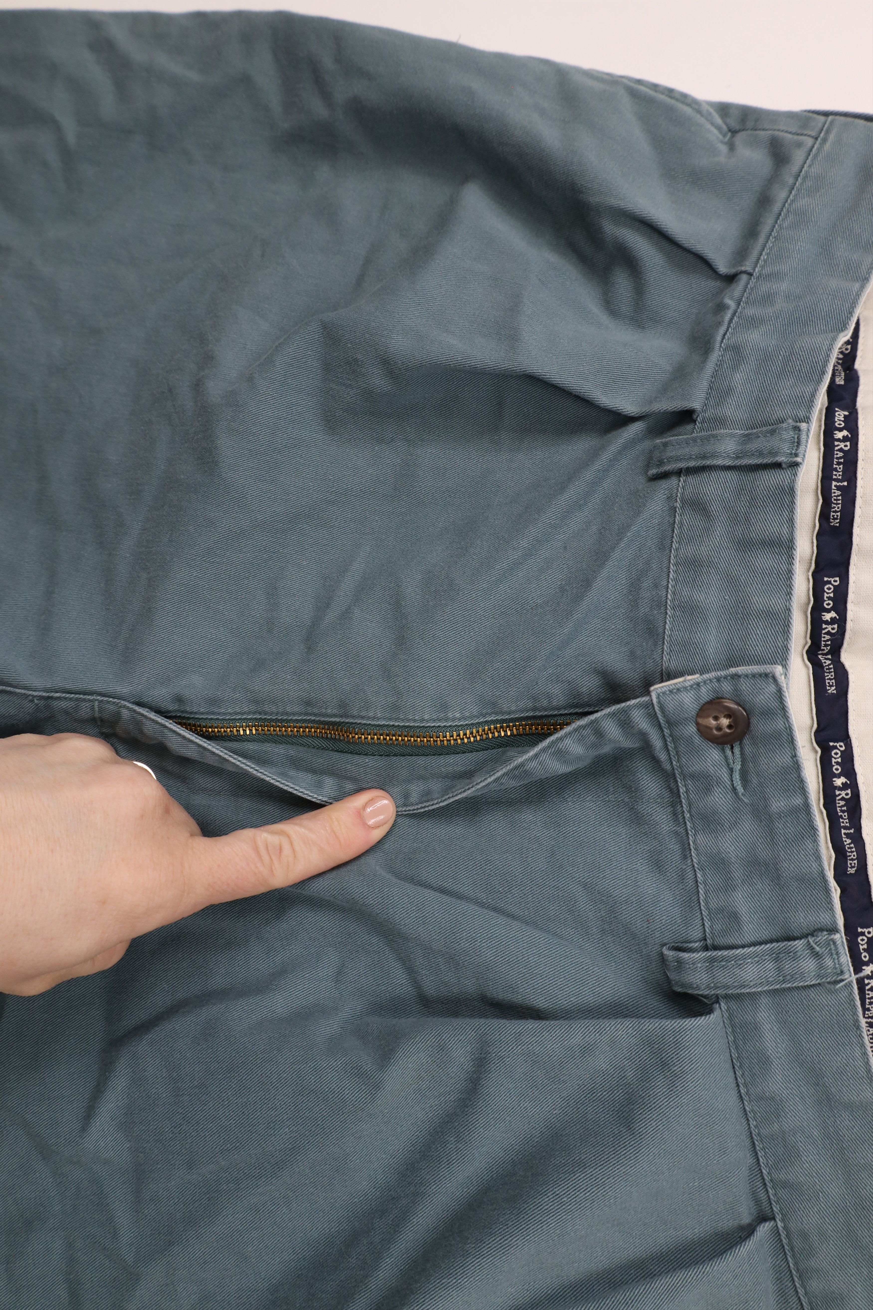 Ralph Lauren × Vintage Vintage 90s Ralph Lauren Pleated Above Knee Shorts Teal Size US 34 / EU 50 - 5 Thumbnail
