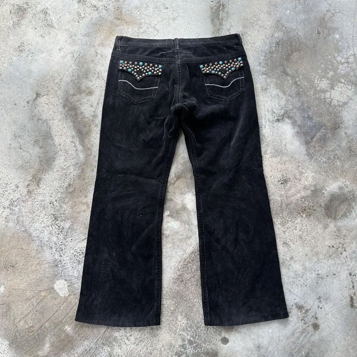 20471120 291295=HOMME JAPAN SPIKE/STUDDED CORDUROY BLACK PANTS Size US 34 / EU 50 - 11 Thumbnail