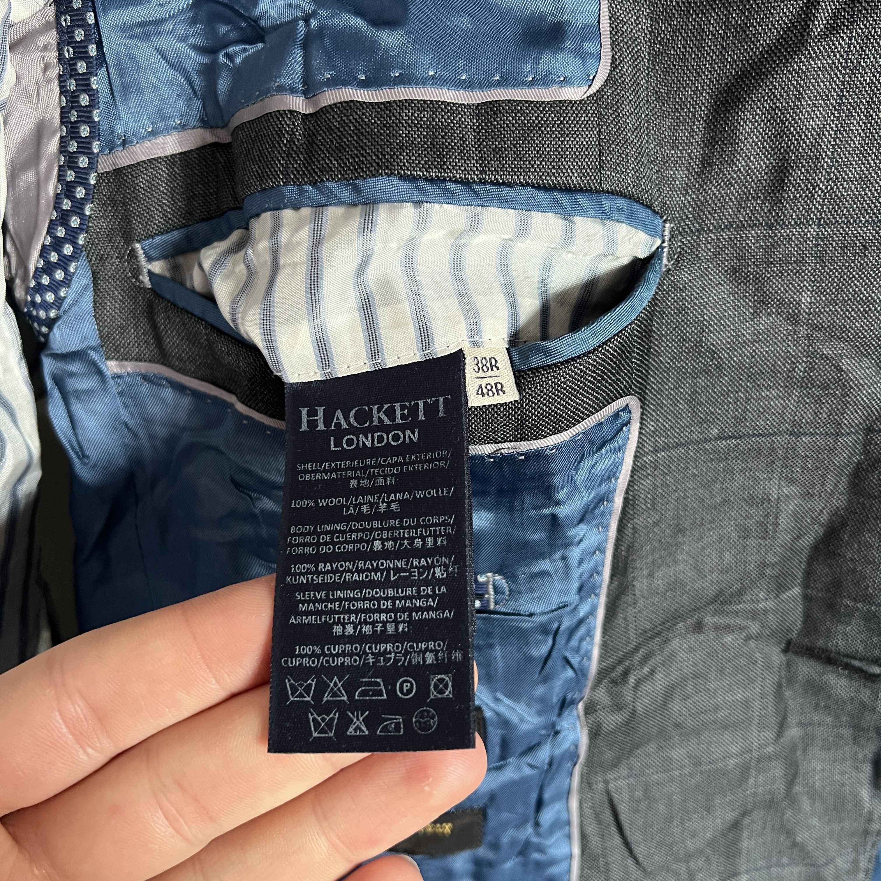 Hackett × Loro Piana Men's HACKETT MYFAIR x LORO PIANA Wool Blazer Jacket Size 38R - 8 Thumbnail