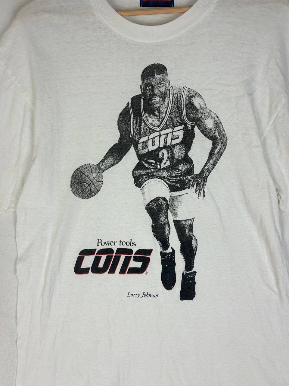 Converse Vintage 90s Larry Johnson , power tools ,Converse , NBA Size US L / EU 52-54 / 3 - 3 Thumbnail
