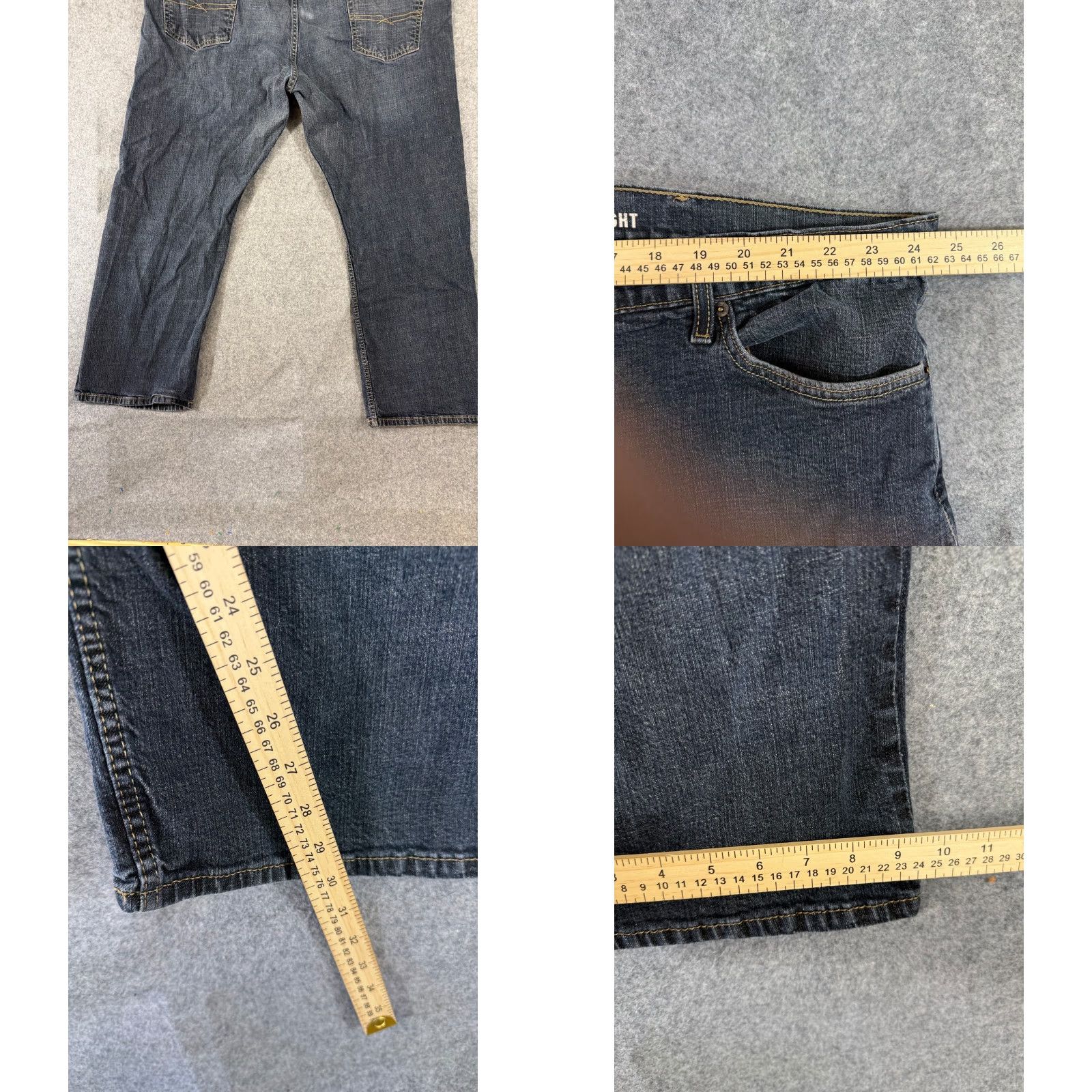Levi's Levi's Signature S51 Jeans Mens 50x30 Blue Denim Straight Leg Stretch Dark Wash Jeans Mens Color Blue 5-Pocket City Career Outdoor Size US 34 / EU 50 - 10 Thumbnail