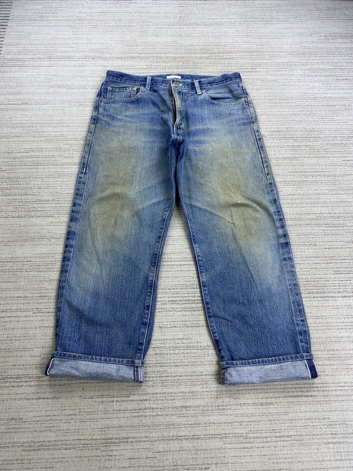 Vintage Vintage Papas Blue Denim Pants Size US 33 - 9 Thumbnail