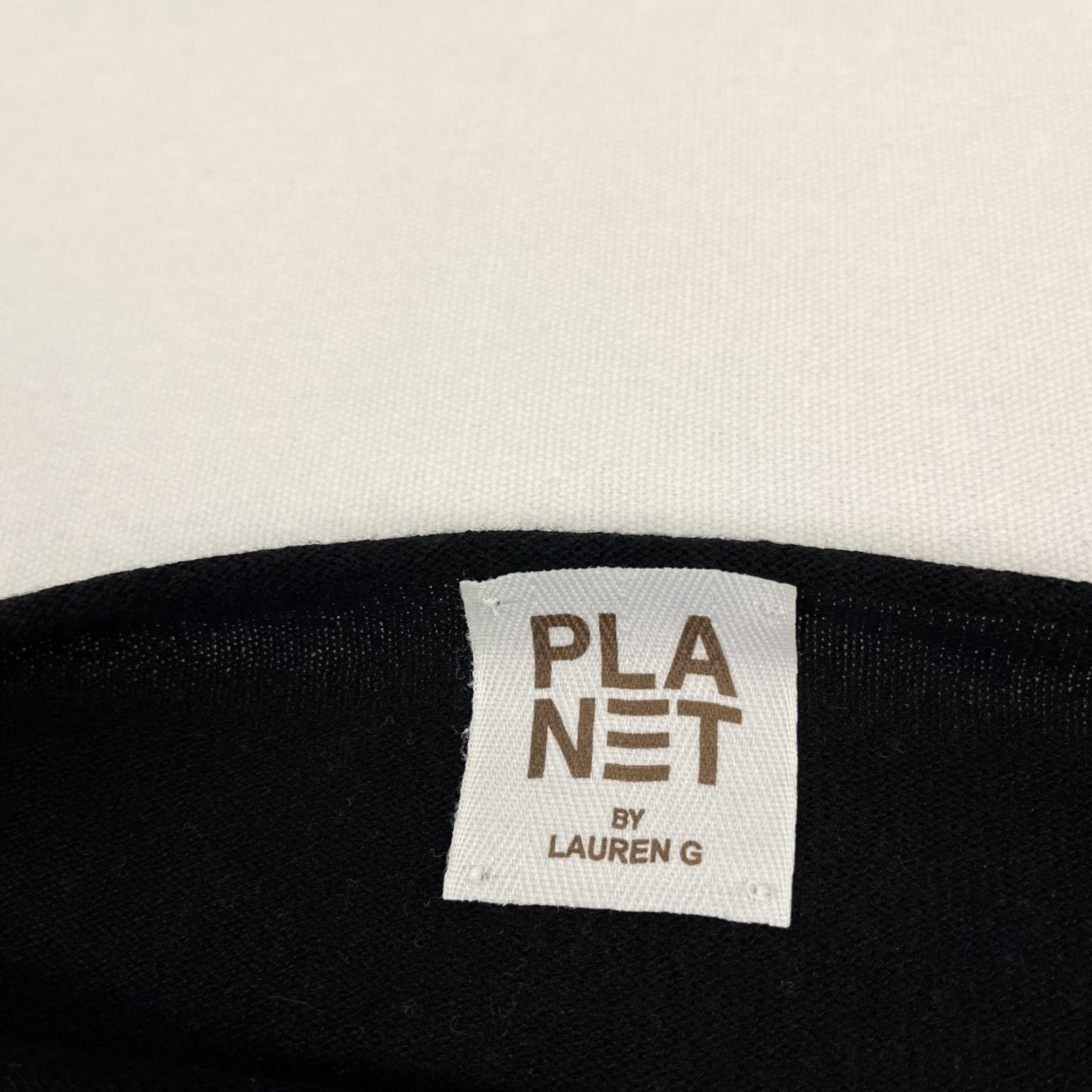 Vintage VINTAGE Planet by Lauren G Sweater Womens OS Oversized Black Knit Ribbed Minimalist Size ONE SIZE - 2 Thumbnail