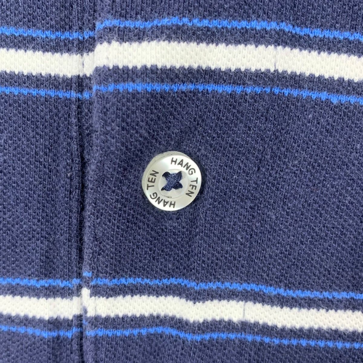 Hang Ten Vintage HANG TEN HAWAII Embossed Logo Striped Polo Tee Size US M / EU 48-50 / 2 - 4 Thumbnail