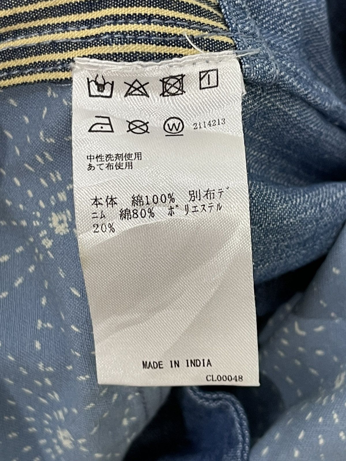 Japanese Brand Baggy Tapered Amina Japanese Pattern Thin Denim 6🟦6 Size US 35 - 21 Thumbnail