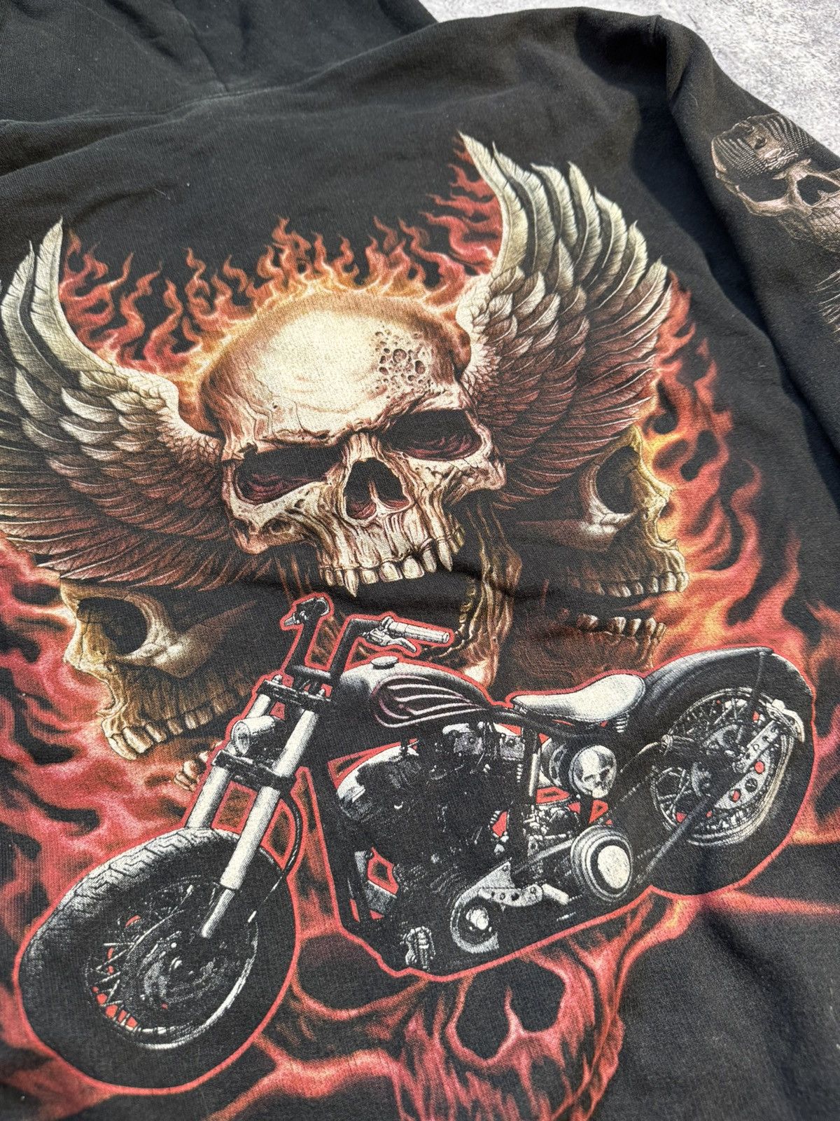 Japanese Brand × Vintage Vintage Ed Hardy by Christian Audigier Style, Skull Hoodie Size US M / EU 48-50 / 2 - 9 Thumbnail