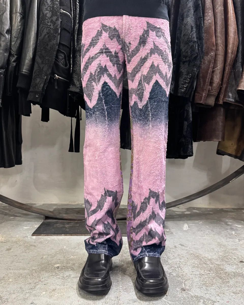 Just Cavalli SS2005 Cavalli Mountain Peninsula Purple Relaxed Pants Size 26" / US 2 / IT 38 - 1 Thumbnail
