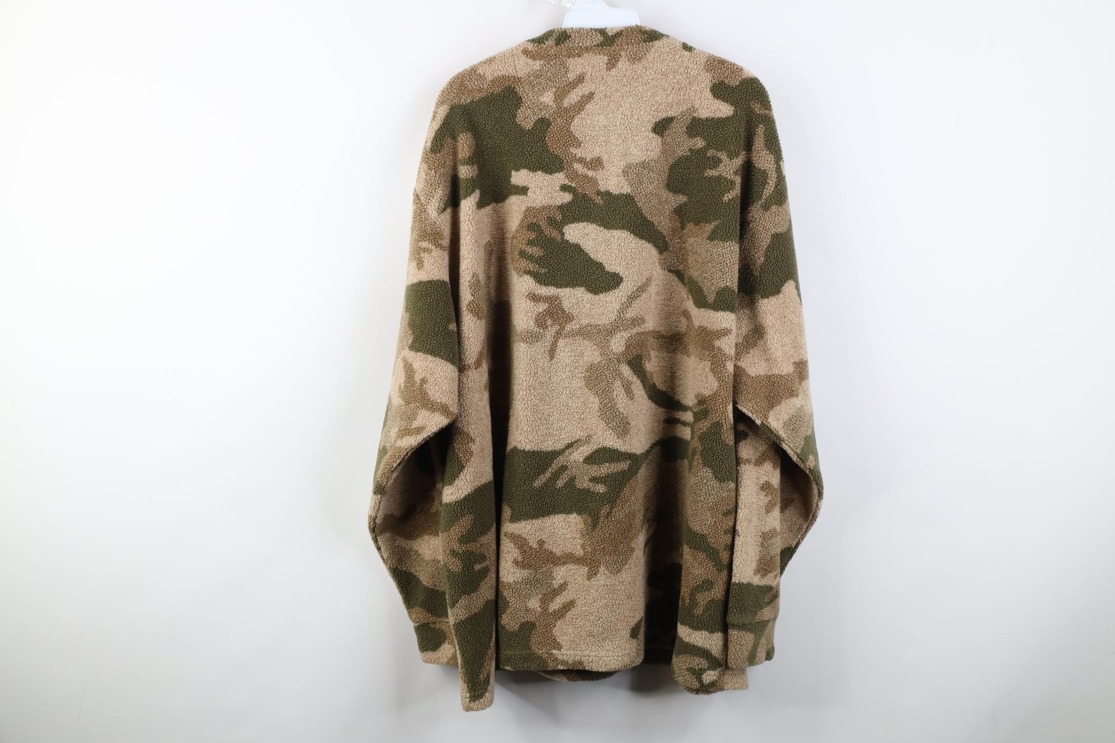 Cabelas Vintage 90s Cabelas Deep Pile Fleece Henley Sweater Size US XXL / EU 58 / 5 - 7 Thumbnail