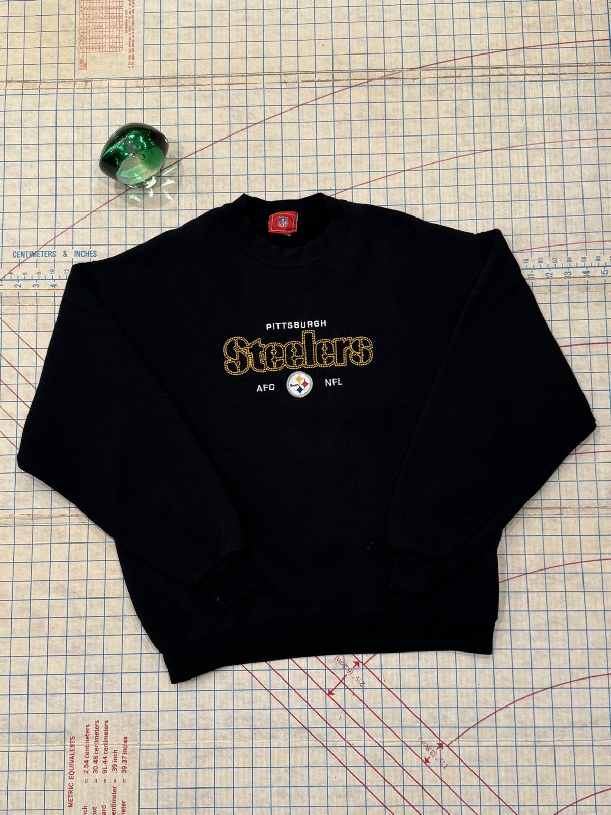 NFL Vintage NFL Pittsburg Steelers Embroidered Crewneck Black Size US M / EU 48-50 / 2 - 10 Thumbnail