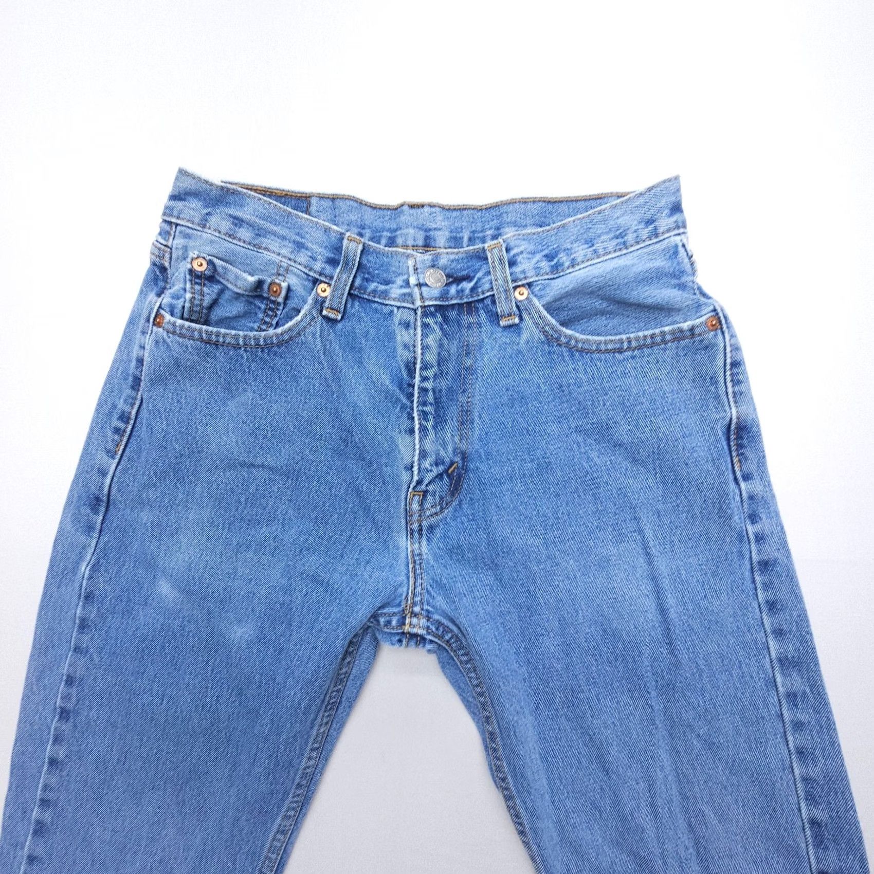 Levi's Levi's 505 Jeans Regular Fit Straight Leg Mens 30 x 30 Denim Blue Cotton 5-Pocket Logo Vintage No (30") 30" Inseam Size US 30 / EU 46 - 4 Thumbnail