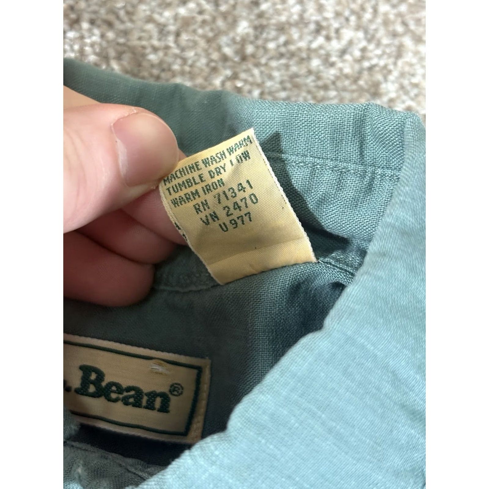 Vintage VINTAGE LL Bean Linen Button Shirt Preppy Cabincore Short Sleeve Mens Large Size US L / EU 52-54 / 3 - 4 Thumbnail