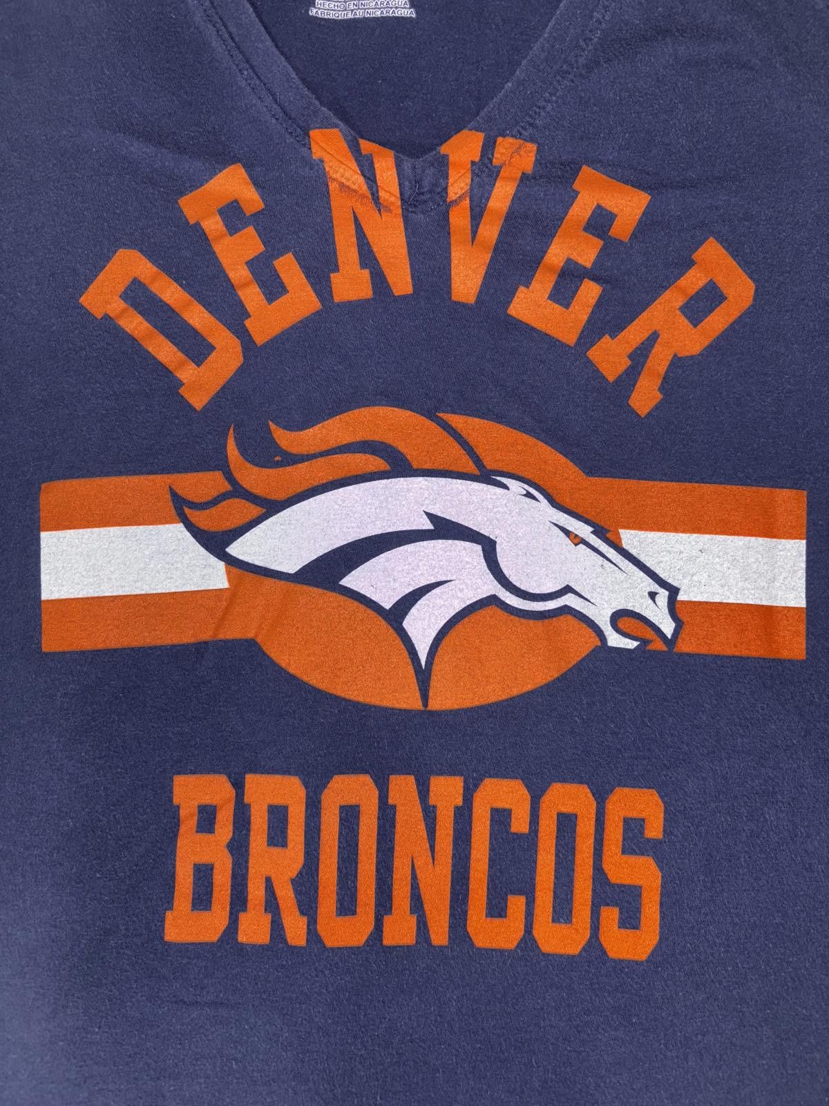 Designer Denver Broncos Women's V-Neck T-Shirt Size M / US 6-8 / IT 42-44 - 2 Thumbnail
