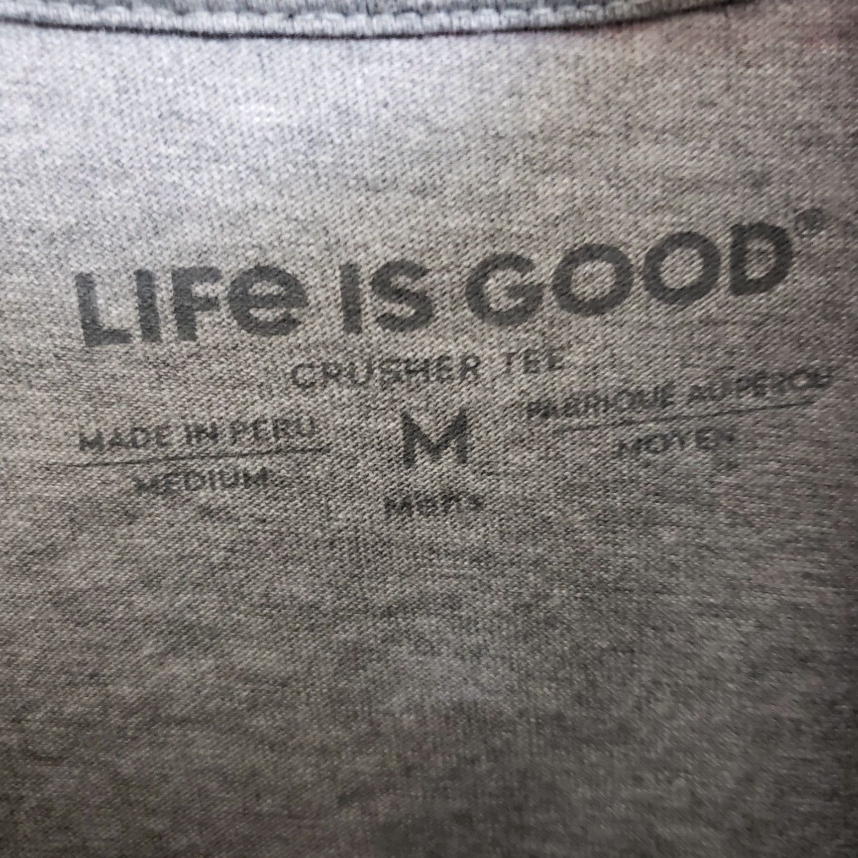 Life is Good Life is Good Mens Crusher Tee Sz M Gray Short Sleeve Walk This Way Shirts Mens Size US 31 - 4 Thumbnail