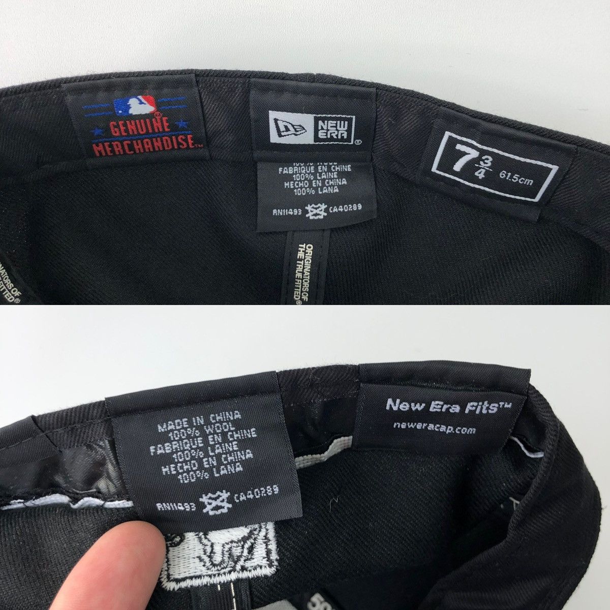 New Era × New York Yankees × Vintage New Era NY Yankees New York Vintage Wool Snapback Cap Black Size ONE SIZE - 9 Thumbnail