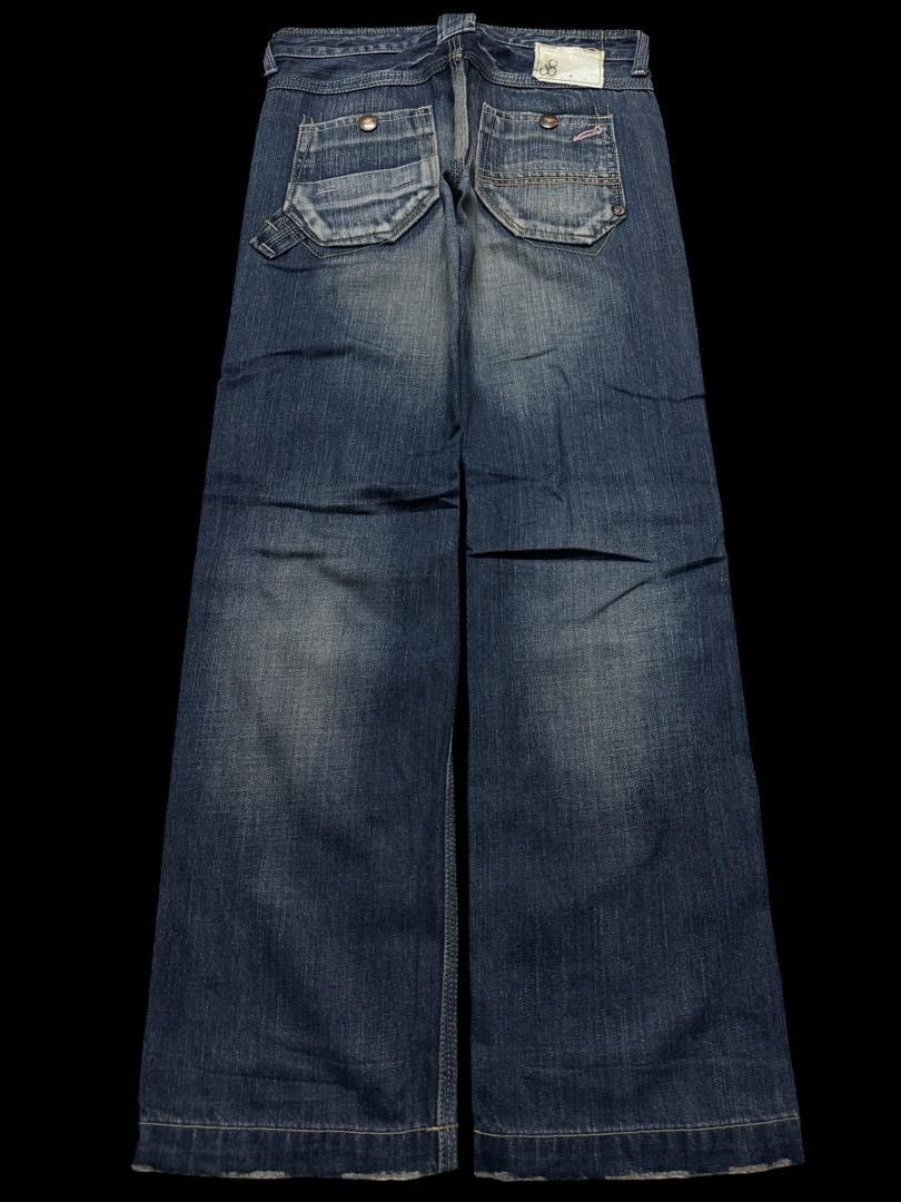 Japanese Brand BAGGY Vintage 90s John Bull Honey Comb Faded Style Distress Size US 29 - 12 Thumbnail