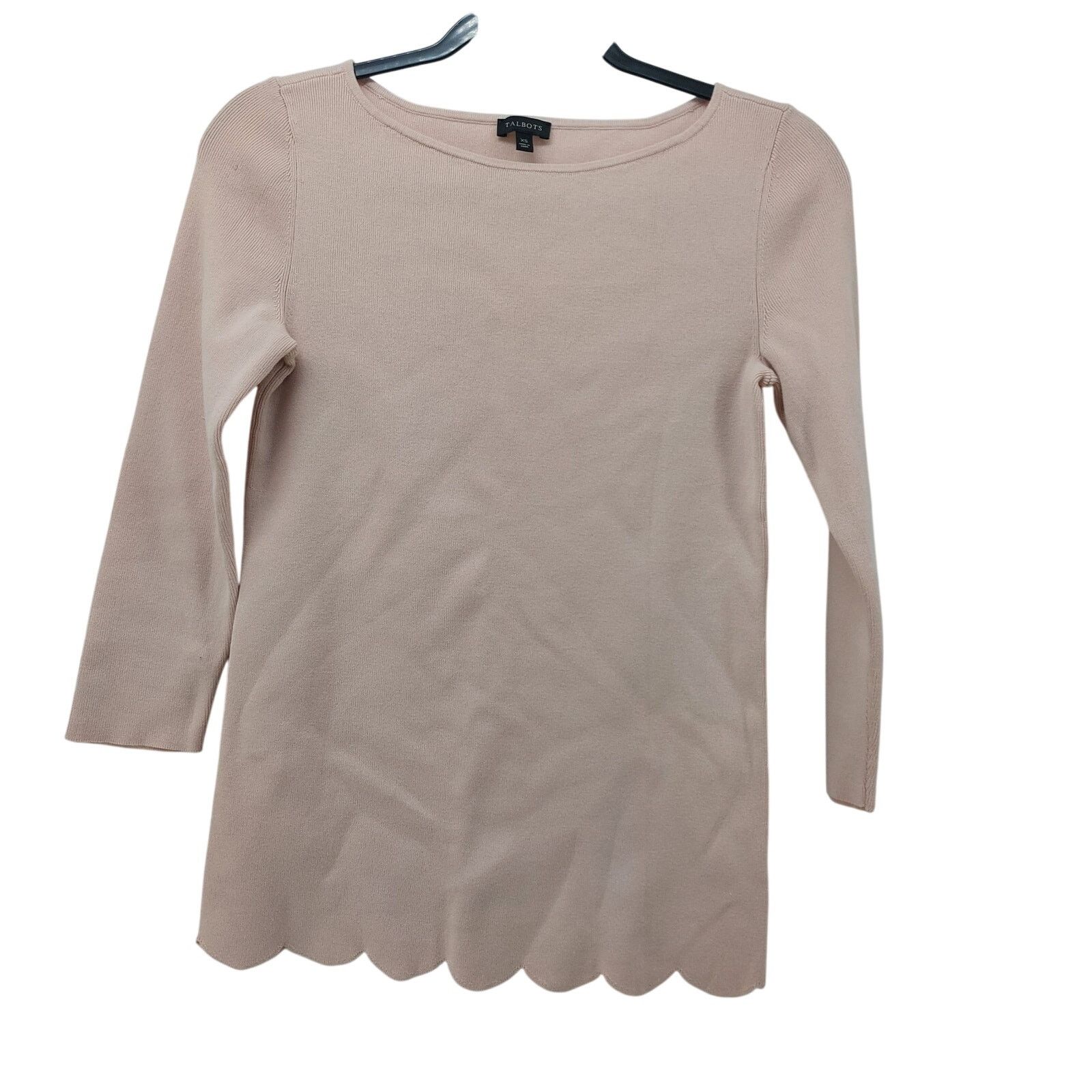 Other Talbots Pink Sweater Pullover Scalloped Shirt Top Pink Sz XS Size XS / US 0-2 / IT 36-38 - 1 Thumbnail