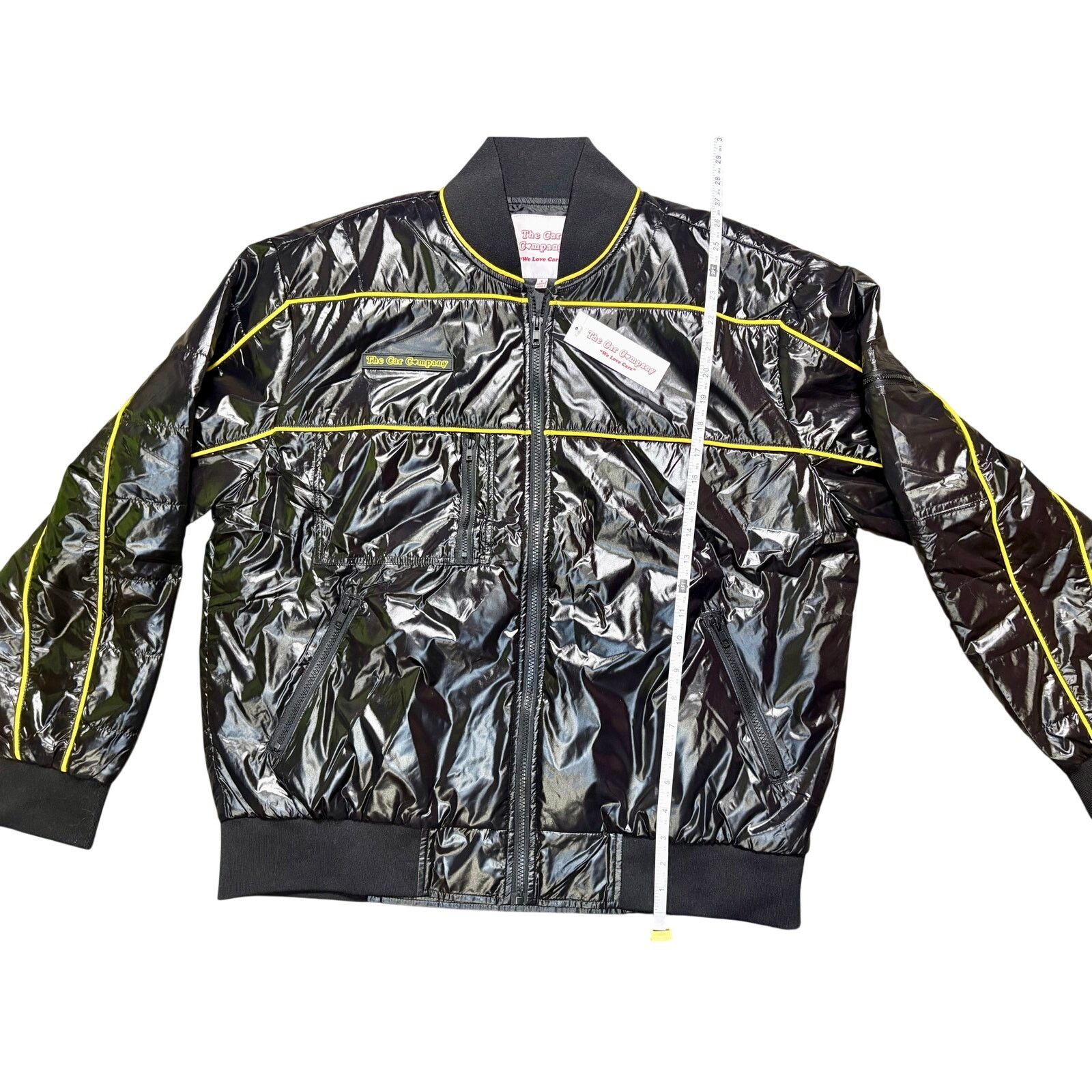 Other NWT Men's Sz L Black/Yellow Nylon Jacket by The Car Company Size US L / EU 52-54 / 3 - 2 Thumbnail