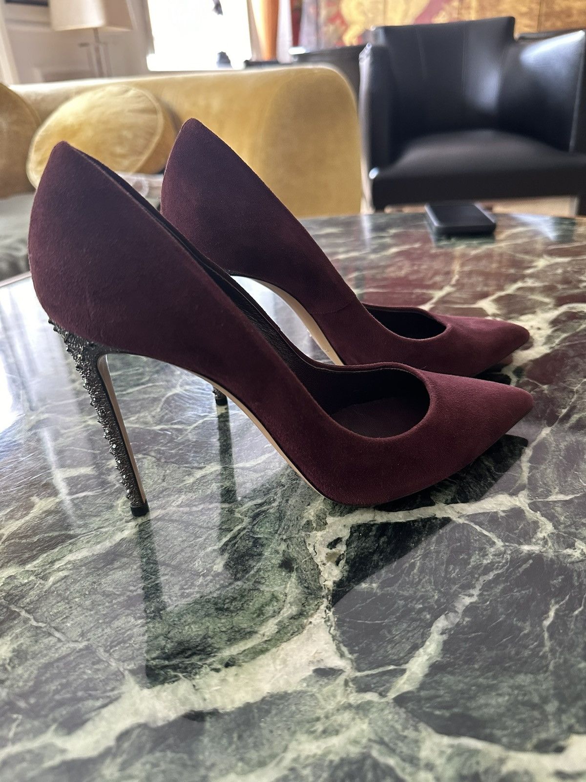 Casadei Suede Heels Size US 8 / IT 38 - 4 Thumbnail