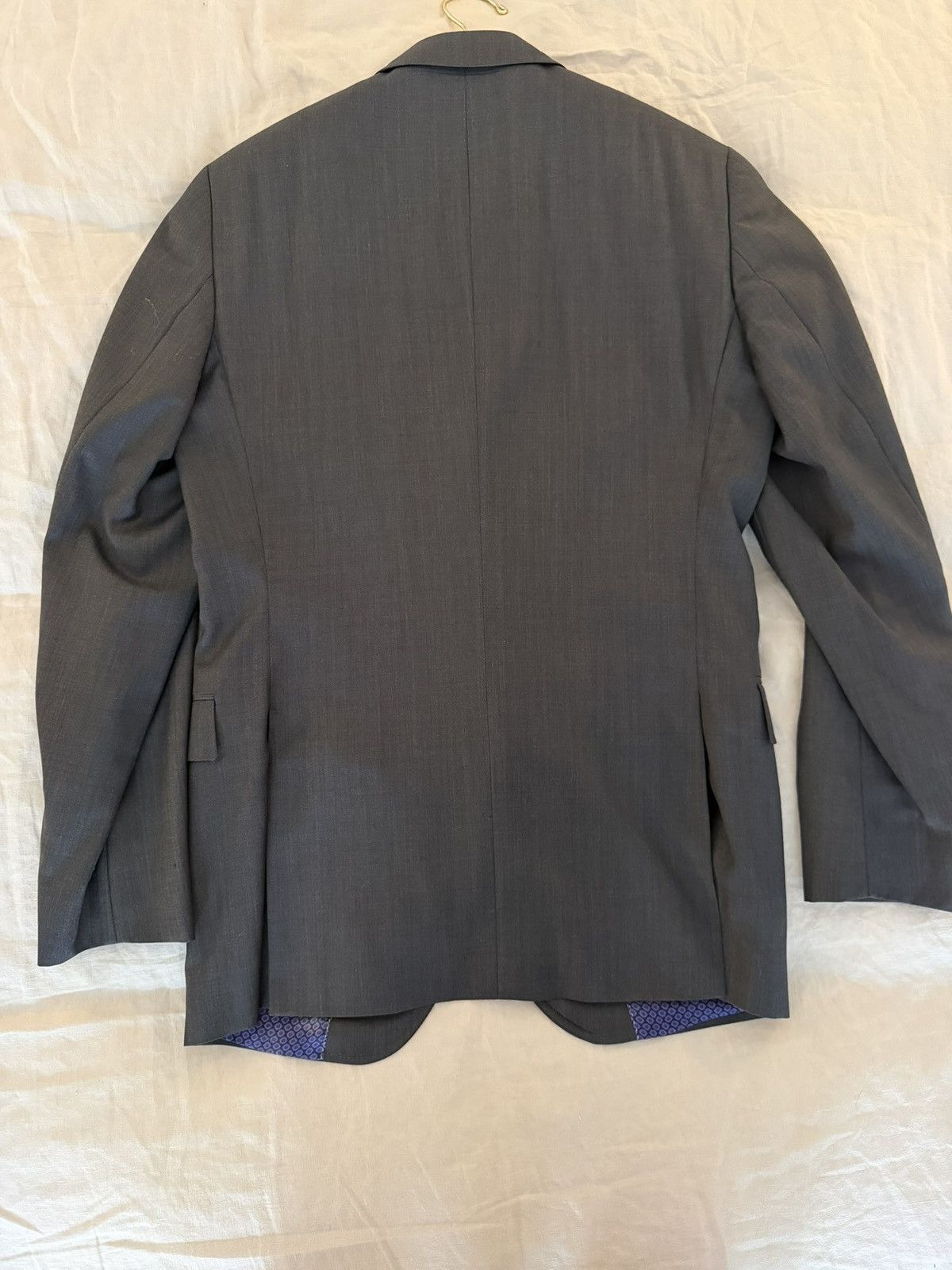 Ted Baker Ted Baker Jay CT Charcoal Wool Suit 38R 31W – Purple Lining Size 38R - 4 Thumbnail