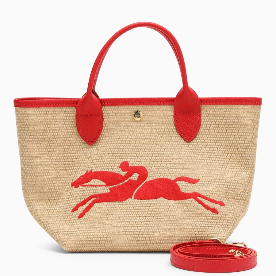Longchamp o1d2blof0824 Size: OS / S Le Panier Bag in Red & Beige Size ONE SIZE - 1 Thumbnail