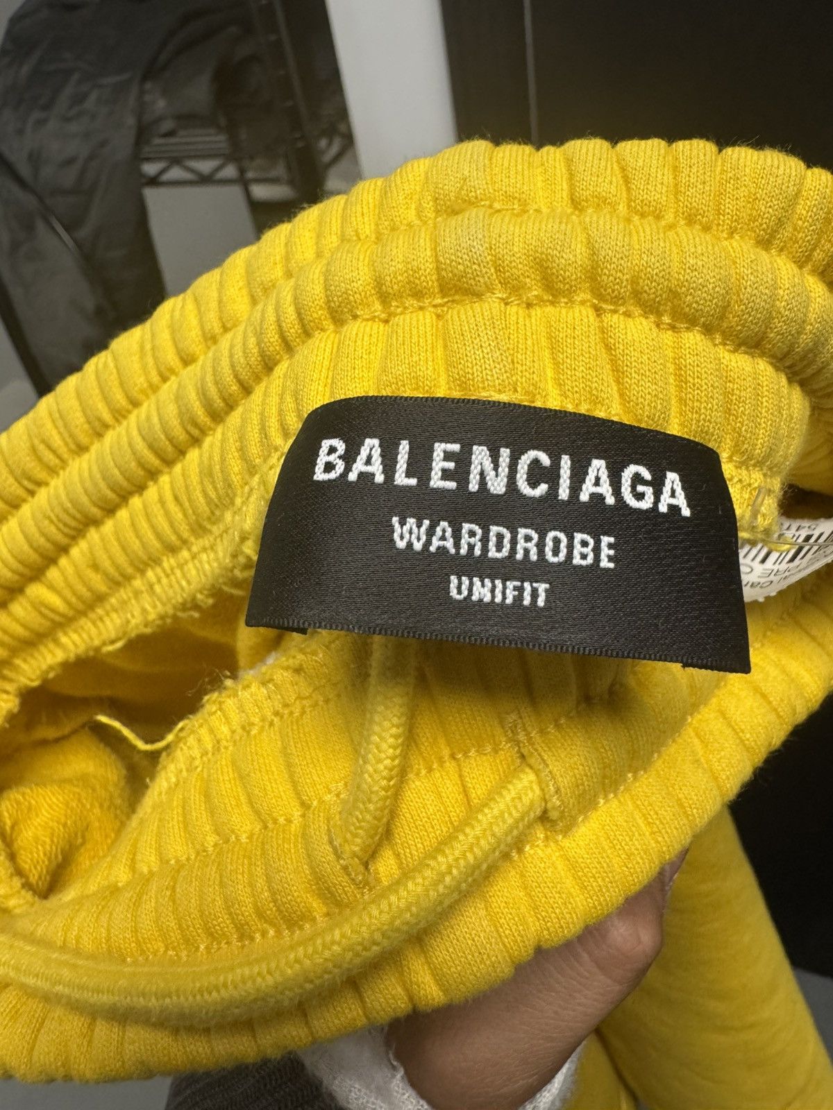 Balenciaga Political Campaign Sweat Short Yellow