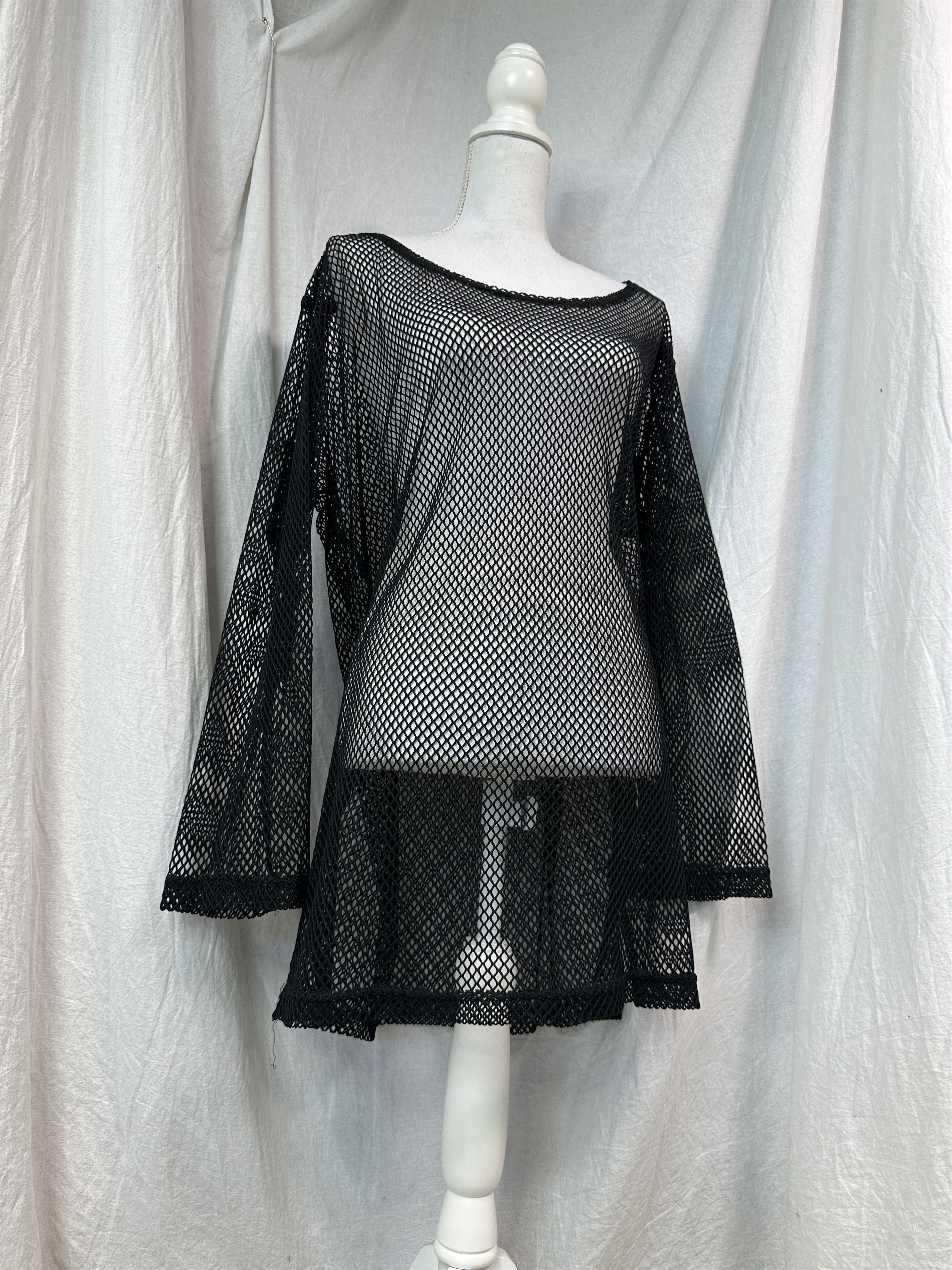 Vintage Vintage Avant Garde Layering Mesh Crochet Top / Dress 00s Size XL / US 12-14 / IT 48-50 - 1 Thumbnail