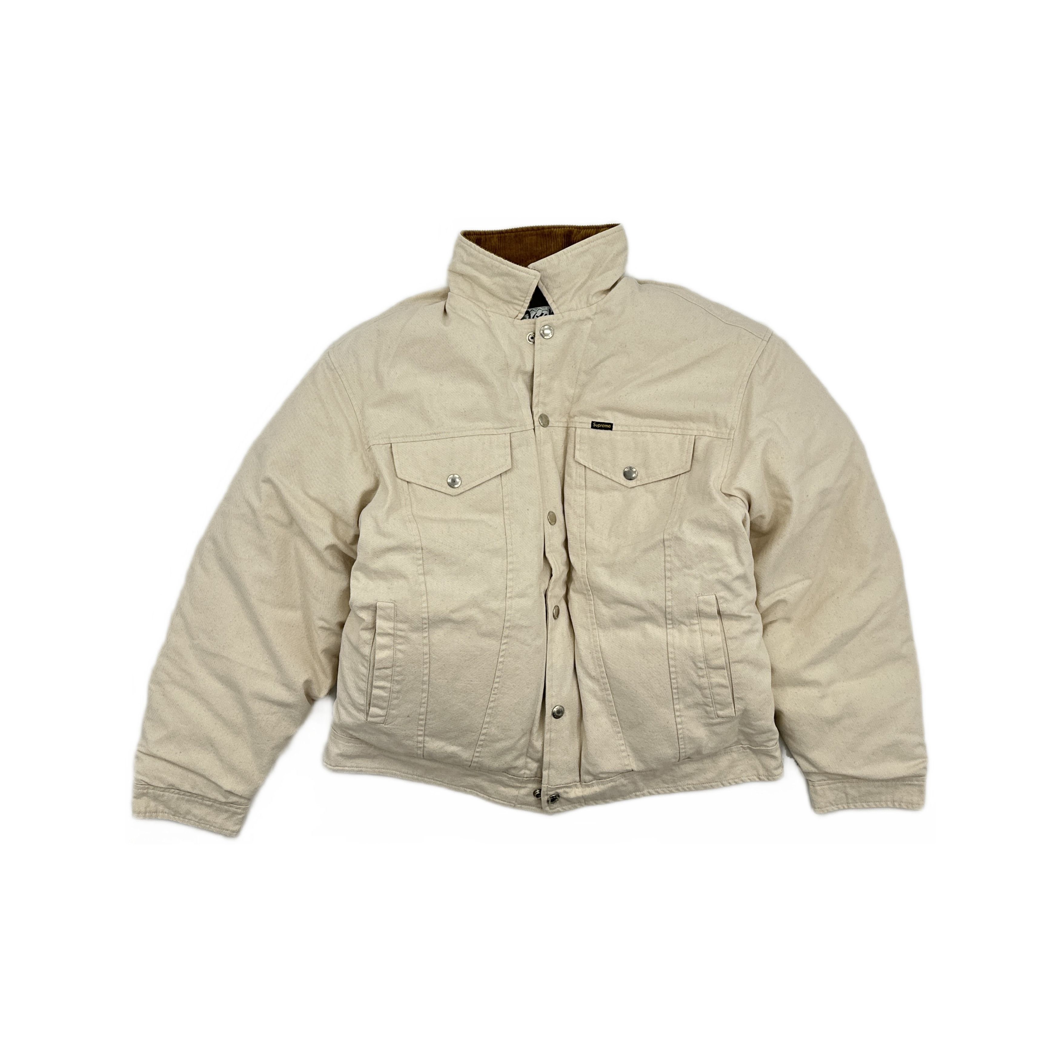 Supreme Supreme x Schott Canvas Down Trucker Jacket Size L Size US L / EU 52-54 / 3 - 1 Thumbnail