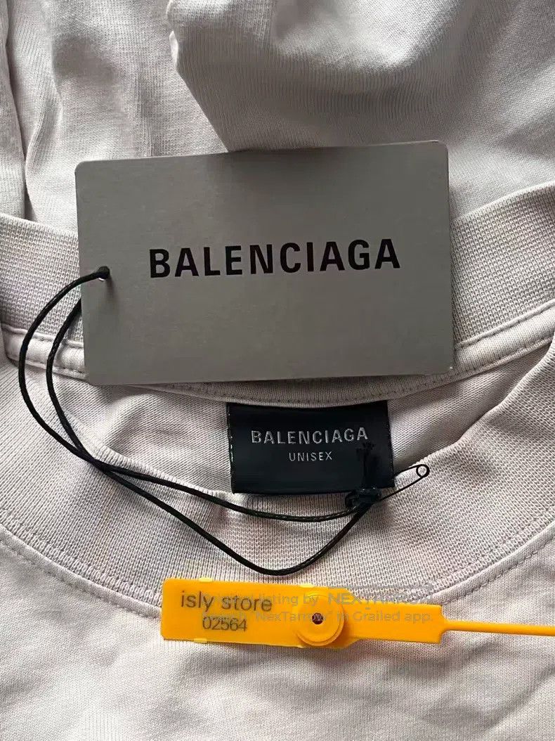 Balenciaga Balenciaga Logo Letter Print Round Neck Short Sleeve Size US S / EU 44-46 / 1 - 5 Thumbnail