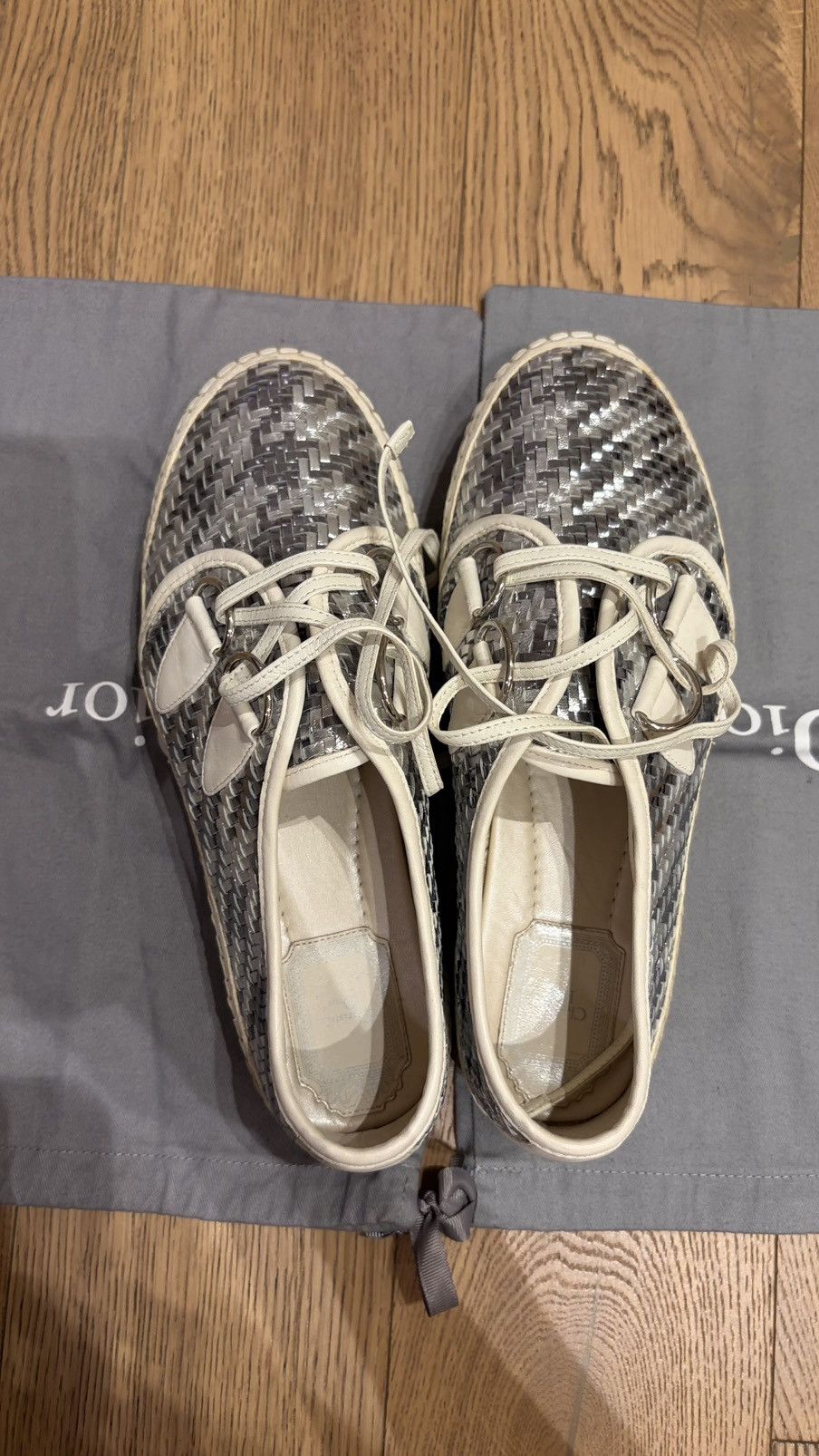 Dior Leather woven espardilles Size US 8 / IT 38 - 5 Thumbnail