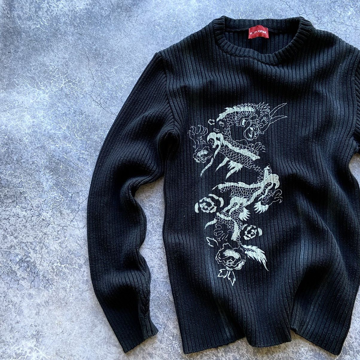 Hysteric Glamour × Undercover Japan Dragon Hysteric Glamour Style Rib Knit Sweater Y2K Size US L / EU 52-54 / 3 - 2 Thumbnail