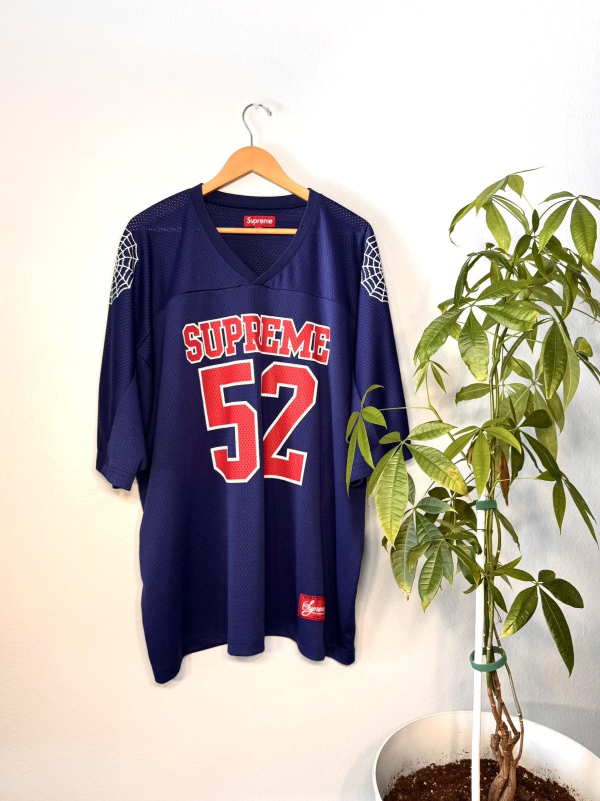 Supreme Supreme Spider Web Football Jersey “Navy” Size US XXL / EU 58 / 5 - 1 Thumbnail