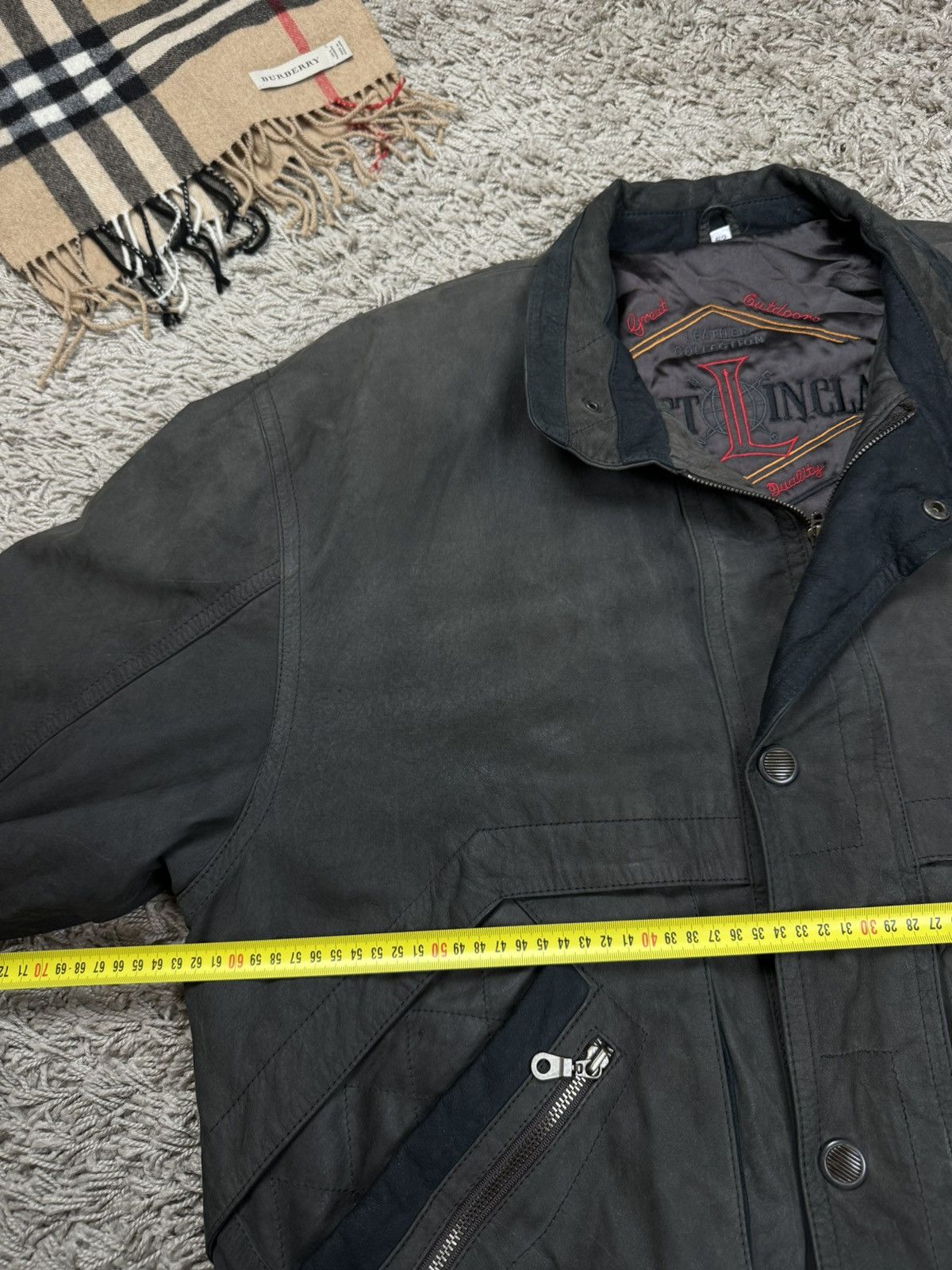 Vintage Vintage leather bomber jacket 90s original retro casual item Size US XL / EU 56 / 4 - 5 Thumbnail