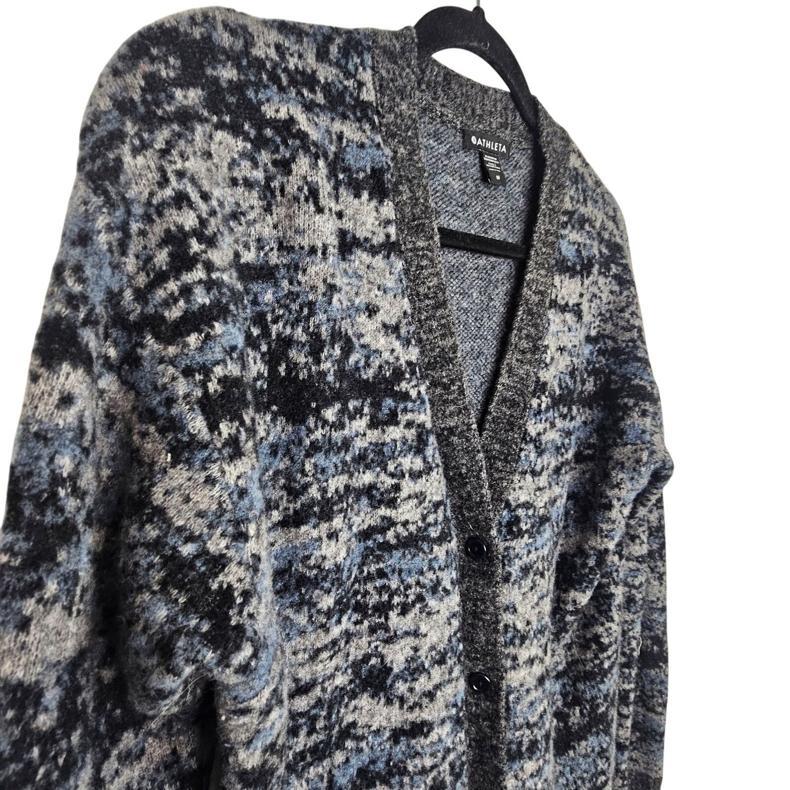 Athleta Athleta Westlake Cardigan Sweater Merino Wool Fog Camo Comfy Size M / US 6-8 / IT 42-44 - 6 Thumbnail
