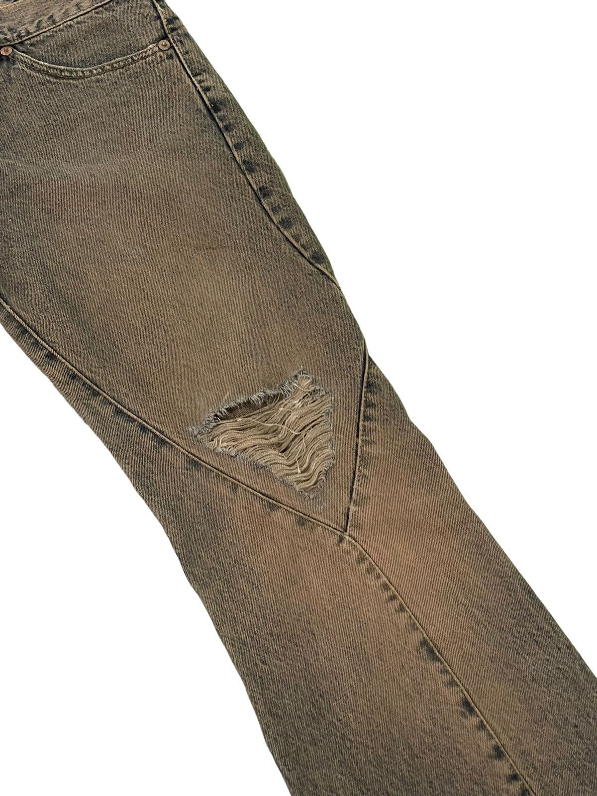 Andrew Mackenzie Flare Jeans Andrew Mckenzie Faded Distress Mud Wash 8🟦2 Size US 30 / EU 46 - 15 Thumbnail