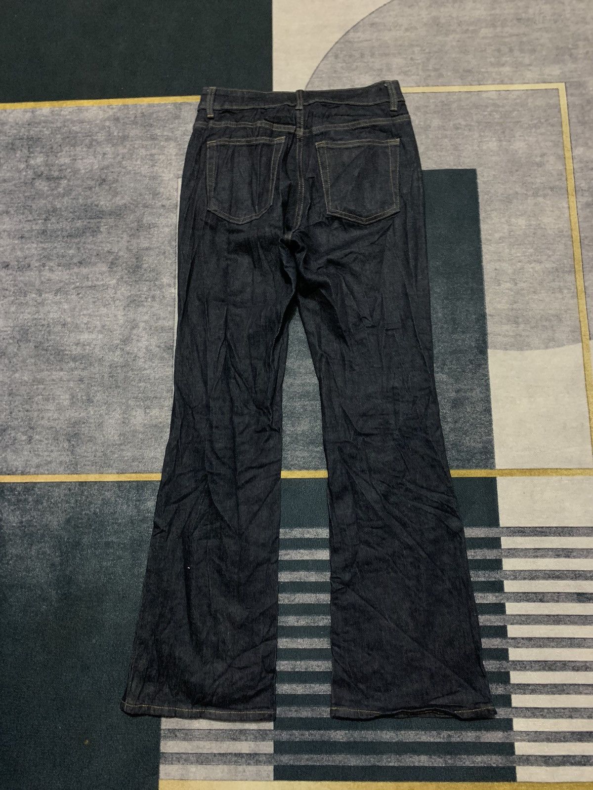 GU × Vintage Y2K GU FLARE BOOT CUT DENIM PANTS Size US 27 - 3 Thumbnail