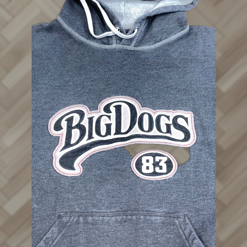 Big Dogs VINTAGE Big Dogs Hoodie Mens S Gray Pullover Hooded Logo Casual Y2K 12296 Size US S / EU 44-46 / 1 - 1 Thumbnail