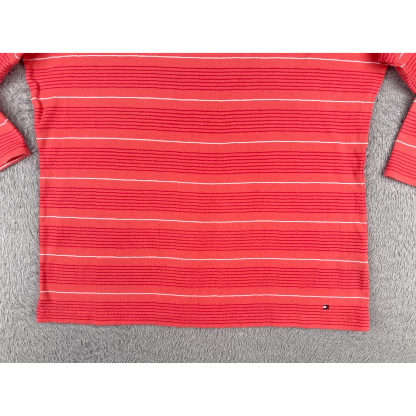 Tommy Hilfiger VINTAGE Tommy Hilfiger Pink Stripe Shirt Women XL 3/4 Sleeve Cotton Casual Women's Size XL / US 12-14 / IT 48-50 - 5 Thumbnail