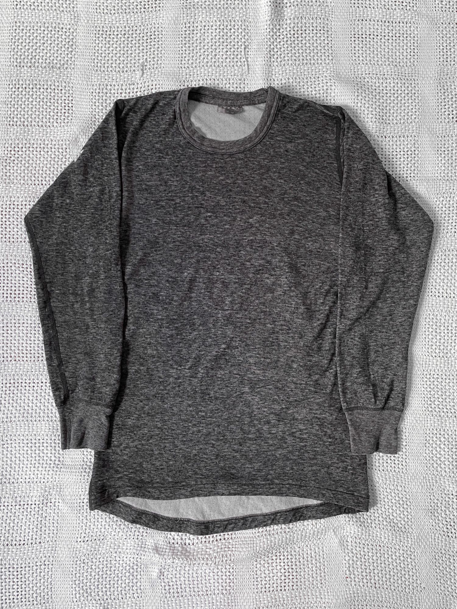 Vintage 80s Single Stitch Thermal Mounted Collar Long Sleeve T-Shirt Size US M / EU 48-50 / 2 - 1 Thumbnail