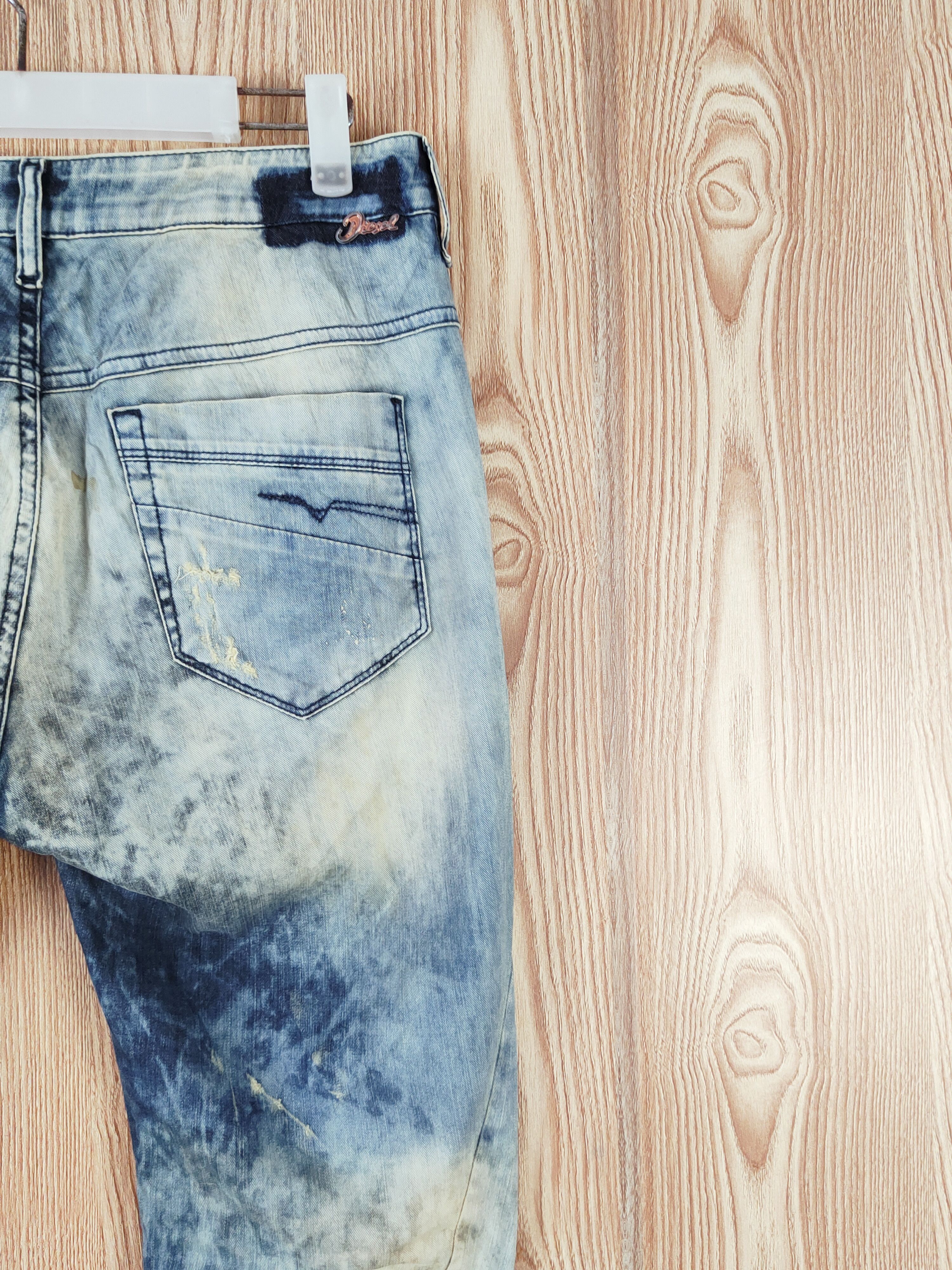 Diesel Diesel acid wash Faded Ripped Multipocket Cargo Pants #W645 Size US 27 - 12 Thumbnail